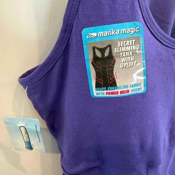 Marika Purple Ruched Tank Top - Picture 2 of 5